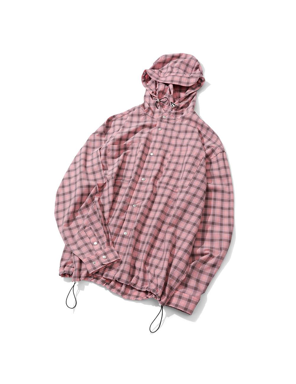 [블프특가]스냅 체크 후드 셔츠 자켓 [PINK]_SEJK011PINK