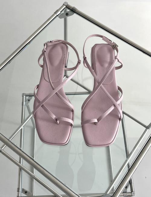 cross strap stitch sandal