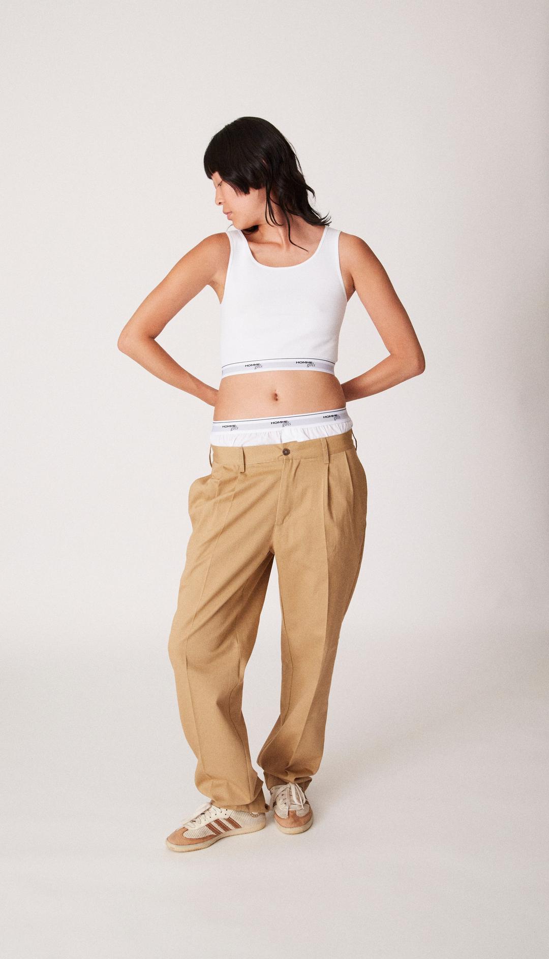 Logo Cropped Tank - Smal/Medium / White