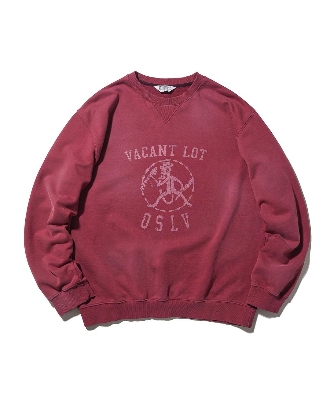 [25SS] Washed Cotton Sweat Shirts (Graphic) - Burgundy