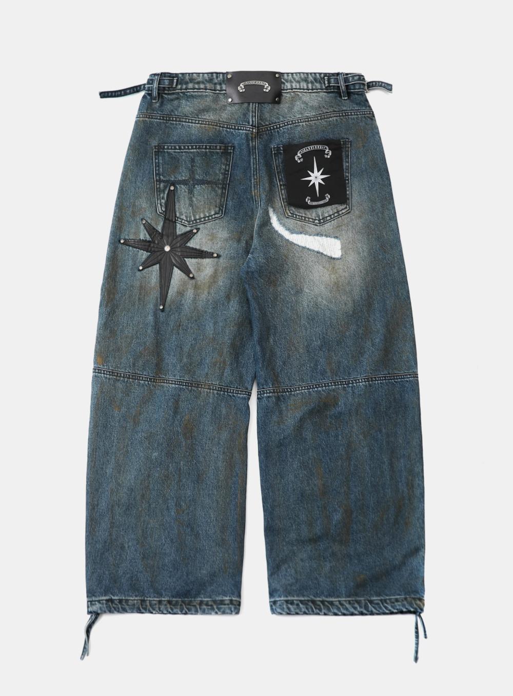 [w-jeans25-005] 0409 코스모 컨벡스 데님 팬츠 - 미드블루