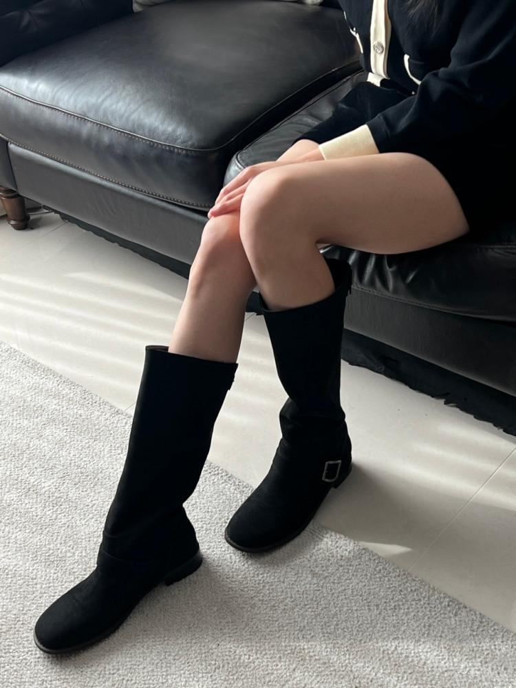 [11/1 할인종료] 스웨이드 롱부츠 (2colors)