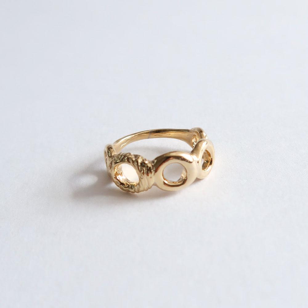 Oval root ring [silver/gold]