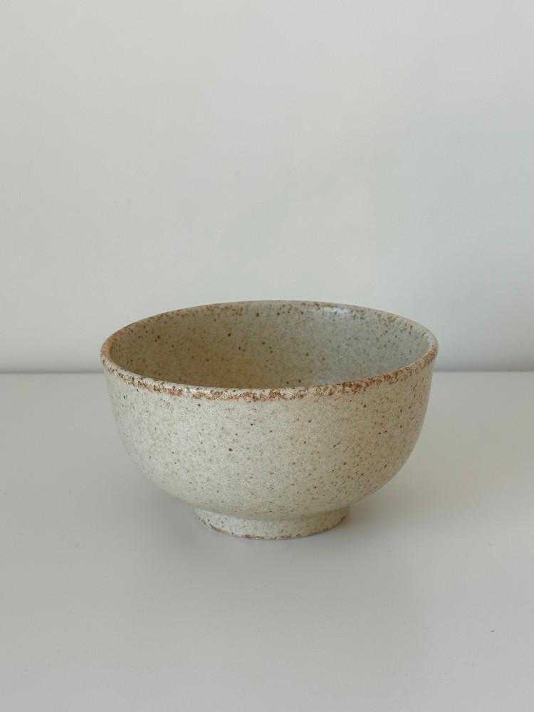 Beige Bowl 베이지 도자기 면기 우동기 면그릇