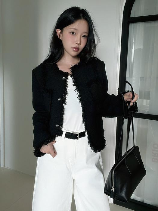 Hairy Tweed Jacket_Black