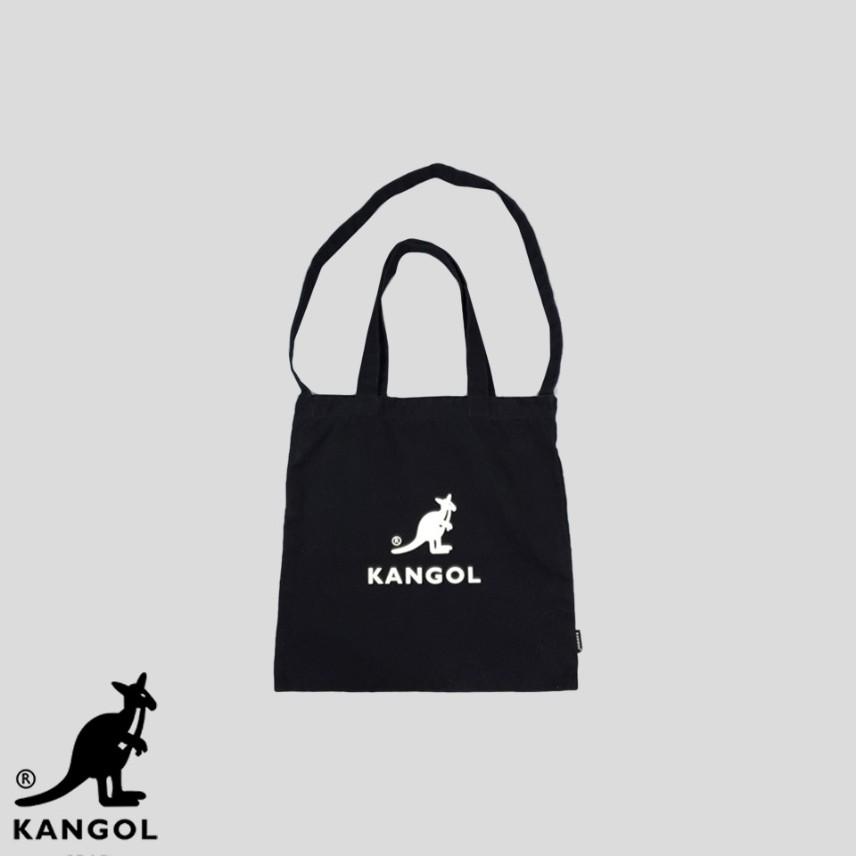 캉골 블랙 빅로고 캔버스백 에코백 투웨이백