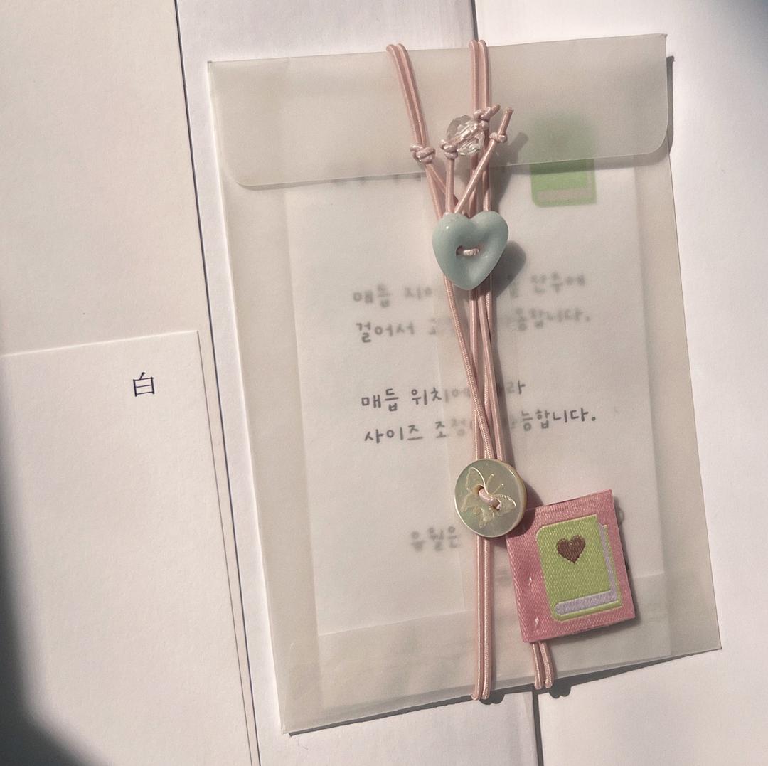 단추수집 책갈피 (소프트 블루)