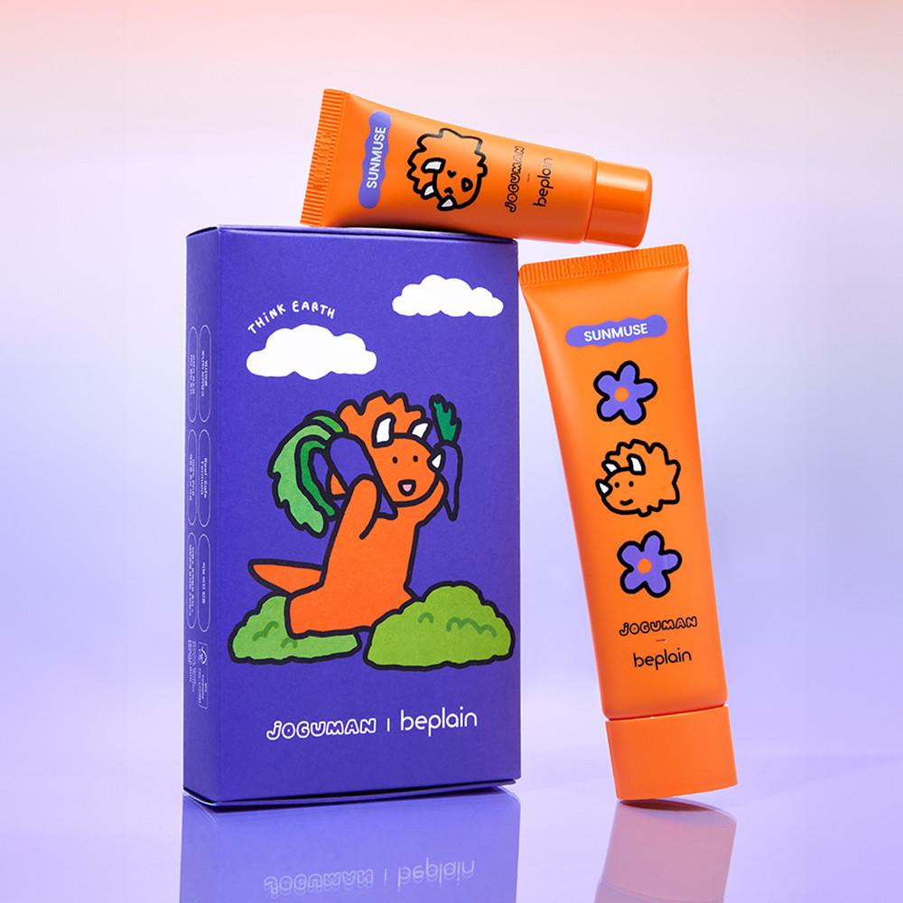 [+조구만 스티커] 조구만에디션 비플레인 선뮤즈 톤업&코렉팅 선크림 (SPF50+/PA++++) 70ml, 1개