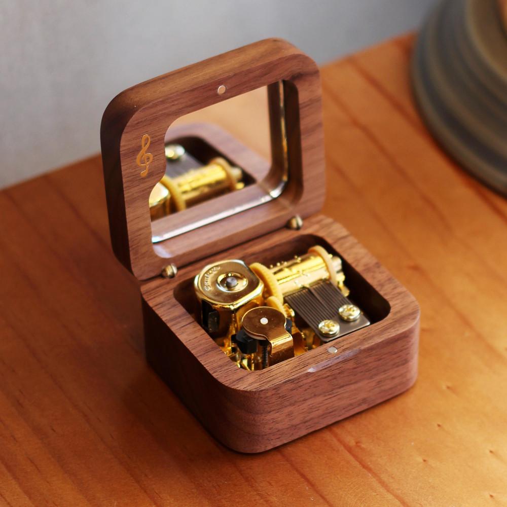 포켓 호두나무 타이타닉 오르골 뚜껑열면 연주