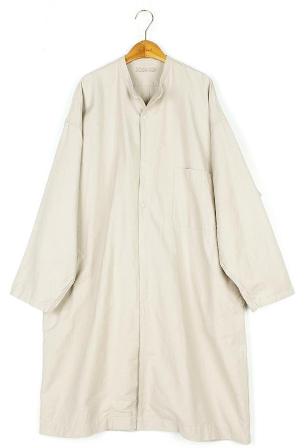 MUJI 무인양품 오버핏 원 포켓 힘있는 원단 롱 코트 WOMAN_L