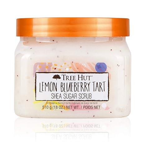 Tree Hut Lemon Blueberry Tart Shea Sugar Scrub | Exfoliating Body Scrub Removes Dead, Dry Skin for a Soft & Hydrated Feel | Nourishing Essential Body Care | 18 fl oz.