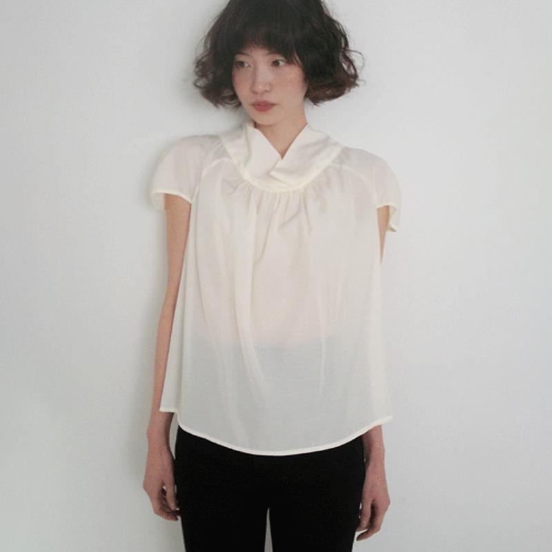 프롬비기닝 브륄레 타이 하프슬리브 블라우스 (5color) (블라우스 하객룩 반팔블라우스 여름 여름하객룩 타이블라우스 출근룩 출근룩 하객 여름블라우스)