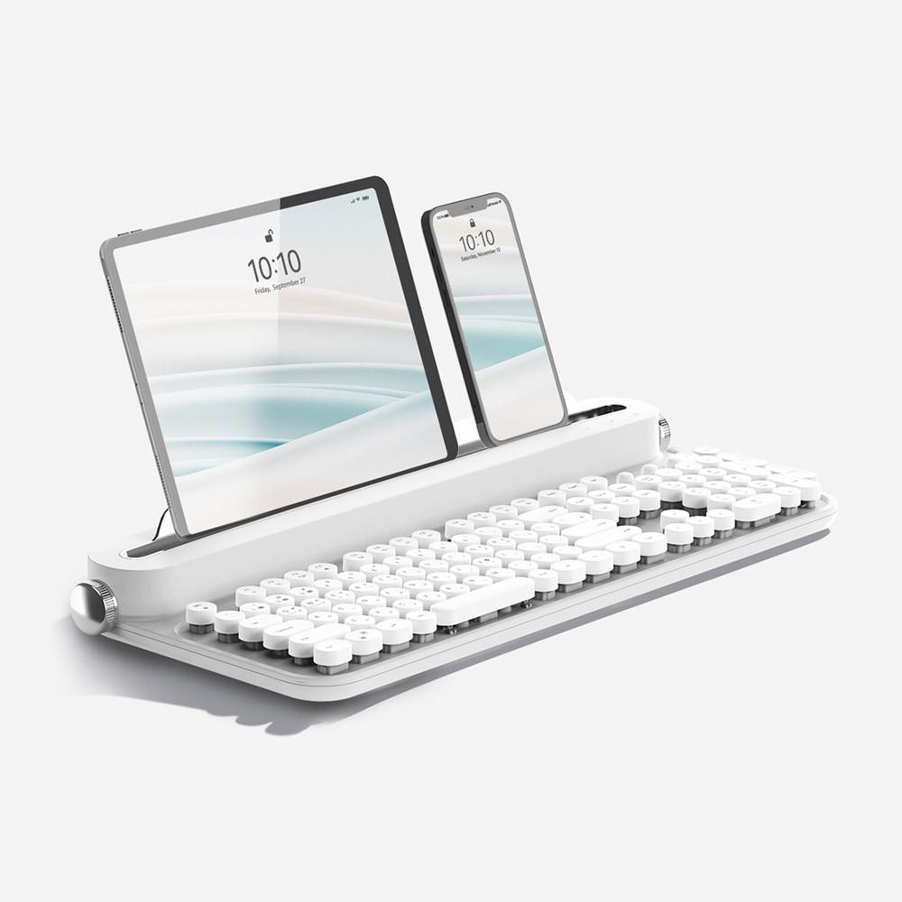 엑토 레트로 블루투스 멀티페어링 풀배열 키보드 B505(블루투스연결)