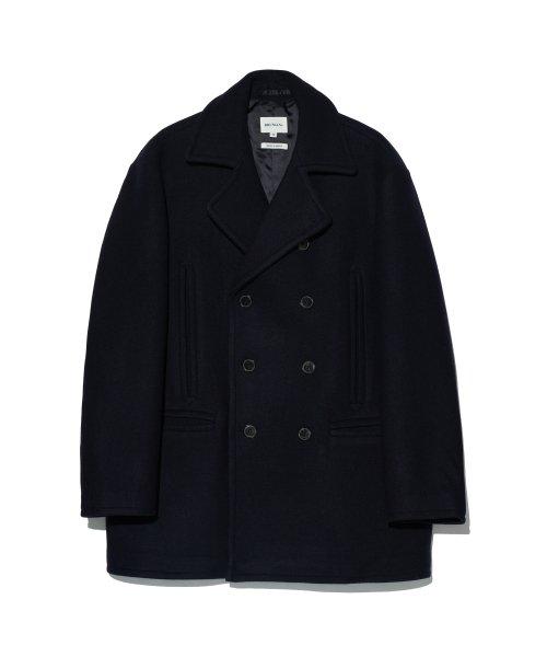 Wool Pea Coat (Navy)