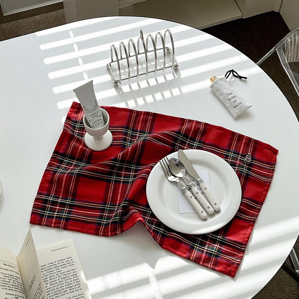 빈티지 체크 식탁매트 홈파티 테이블매트 2color
