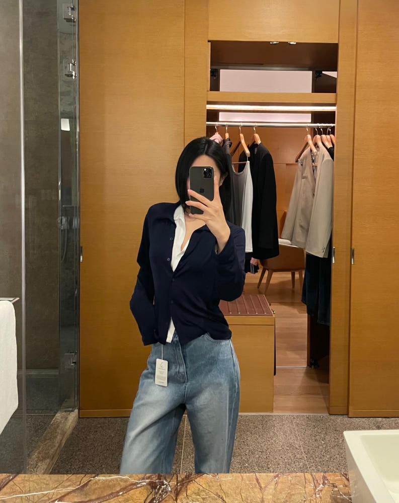 클라우드 셔츠 카라티 (네이비)