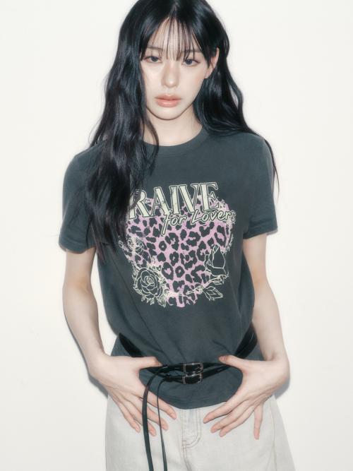 Love Leopard Graphic T-shirt VW5ME607_3color
