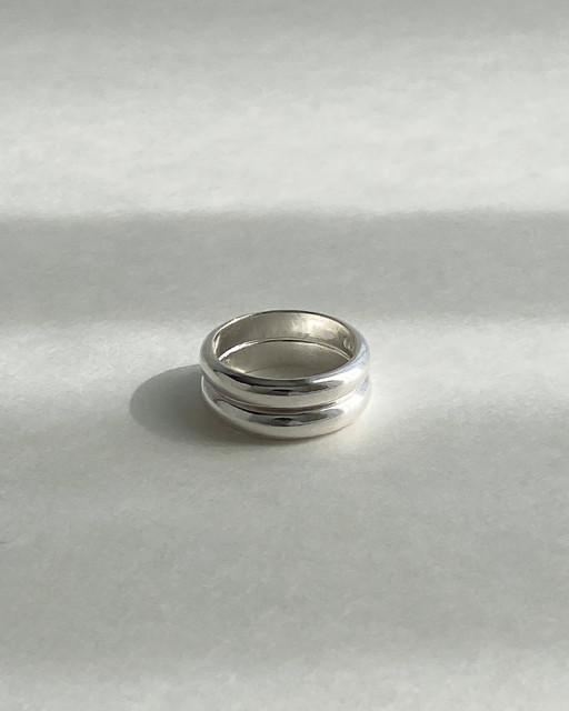 1+1 실버999 4mm 엥게이지 순은 기본반지 민자 볼드 쌍가락지 커플링 우정반지