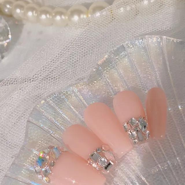 세련미뿜뿜 스톤 프렌치 수제네일팁💖✨