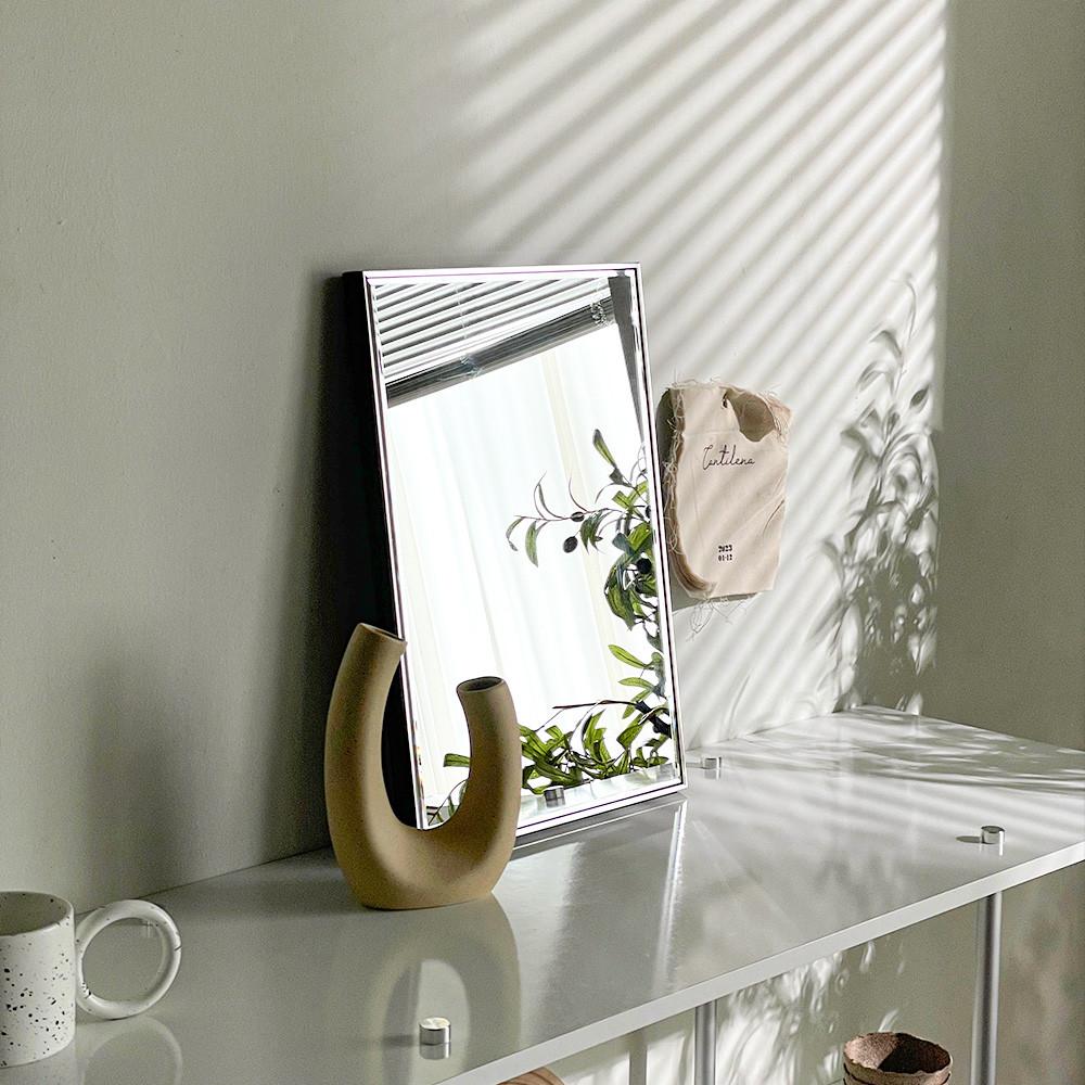 리샘 레어 미드센추리 실버 벽걸이 탁상거울 3size