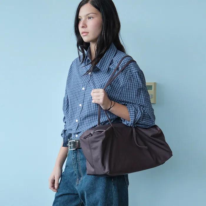 CARAMEL BOX SHOULDER BAG_CHOCOLATE PLUM [LC267BA06D3]