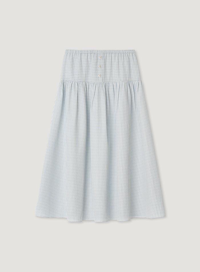 MOOI SHIRRING SKIRT_BLUE