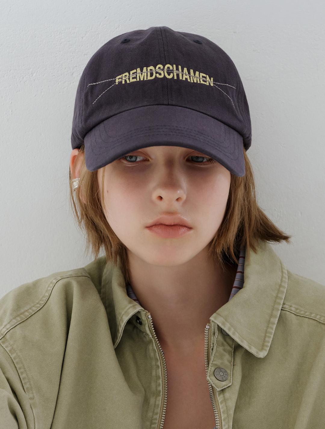 빈티지 워시드 크로스 스티치 캡 (네이비)