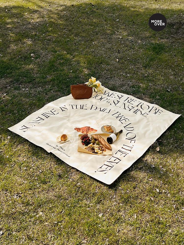 헤이유드 피크닉매트 레터링 매트 크로아상 방수돗자리 캠핑