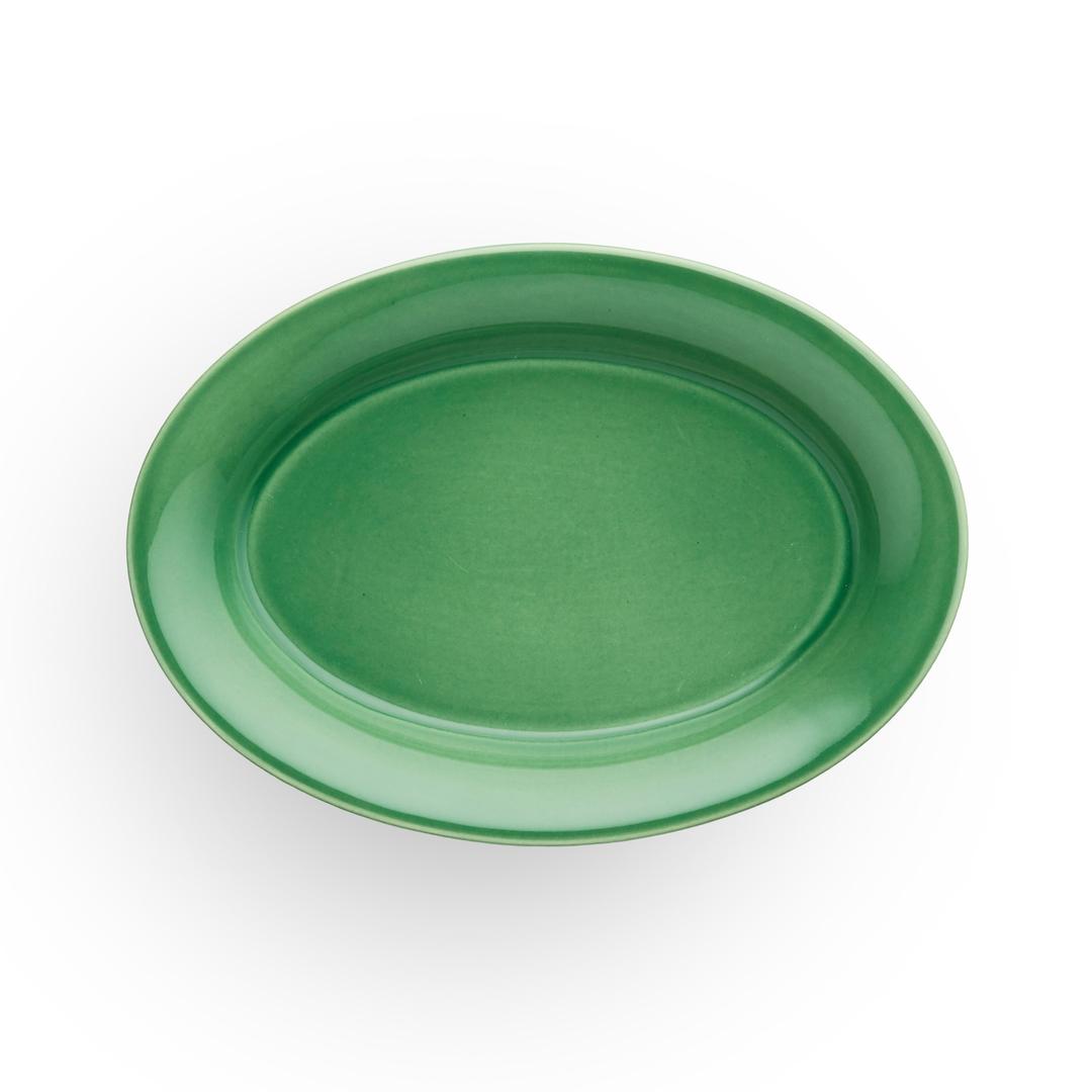 우르슐라 오벌 접시 13x18 cm, dark green
