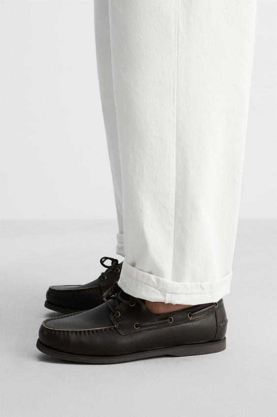 리미티드 에디션 가죽 보트 슈즈