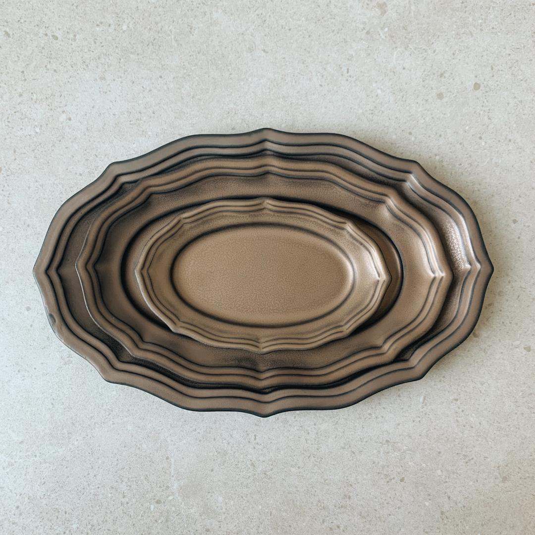 [Horie] Relief Oval Plate