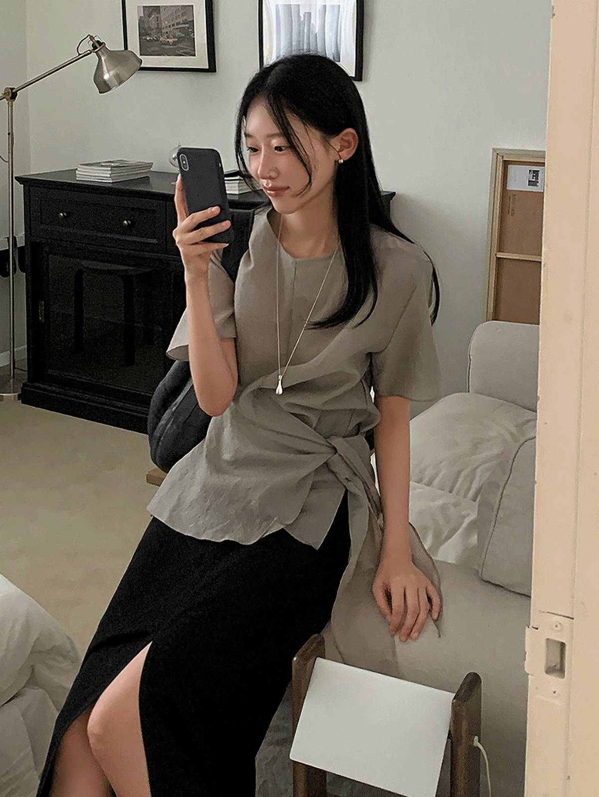 어리틀빗 lodern wrap blouse (3color) 주문폭주! 크림 당일발송