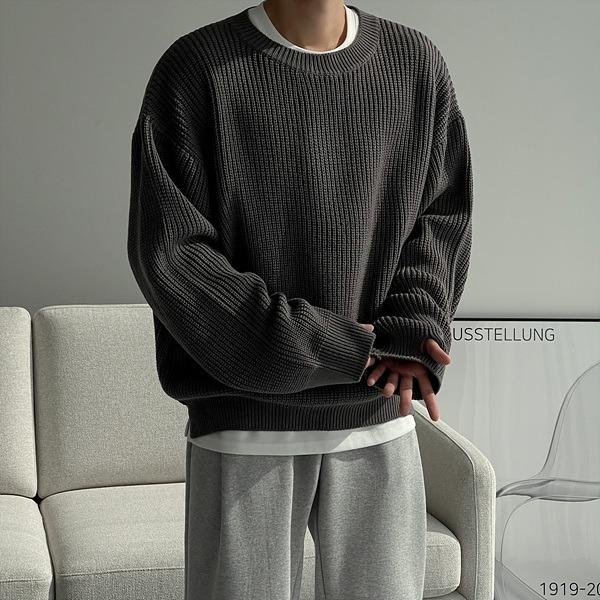 핸드 워머 오버핏 니트