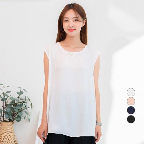 캐럿 여성용 쉬폰 민소매 블라우스