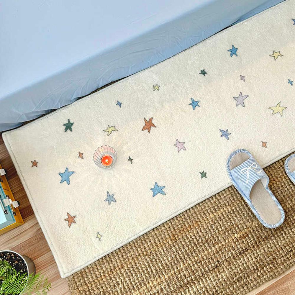 수심 Rainbow star Carpet(2 Type) 레인보우 스타 러그 카펫 별 선물