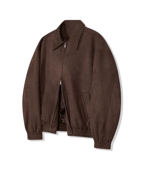 87-STAN009 [리뉴얼] 스탠다드 블루종 스웨이드 자켓 다크브라운