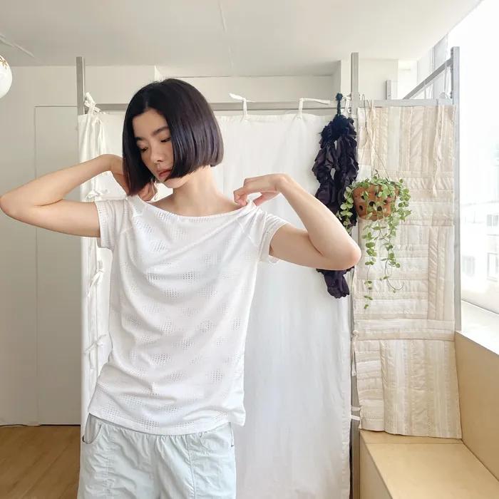 Silver Sparkle T-shirt White