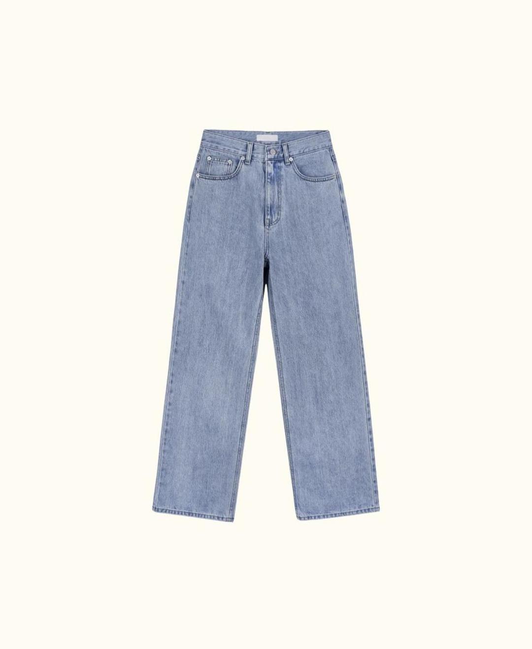 나우어데이즈 M 당일 / riette 리에뜨 가이하라 데님 팬츠 코튼 일자 빈티지 워싱 연청 청바지