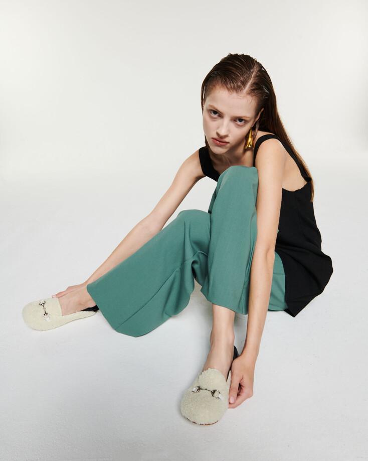 Height- Boosting Insole Flat ( Ivory / Black )