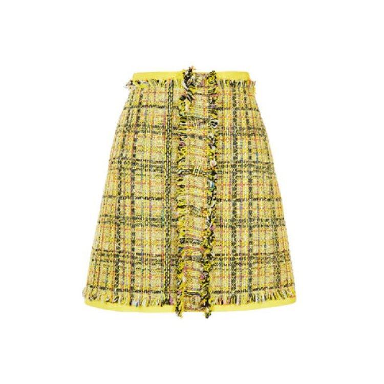 [MSGM] 여성 트위드 스커트 옐로우 MGM32FRSK302YLYL