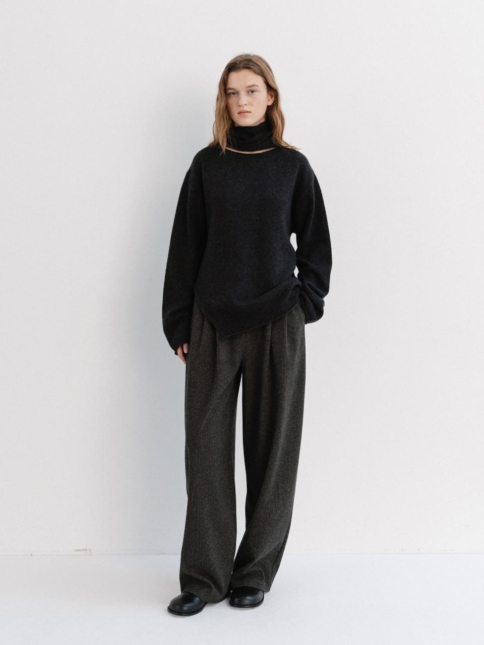 muffler knit (charcoal)