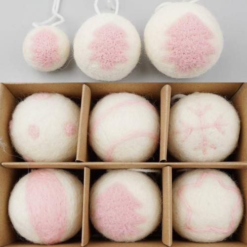 울볼 오너먼트 크림핑크 3cm 4cm 5cm 6개 세트 3종 택1 크리스마스 트리 장식 볼