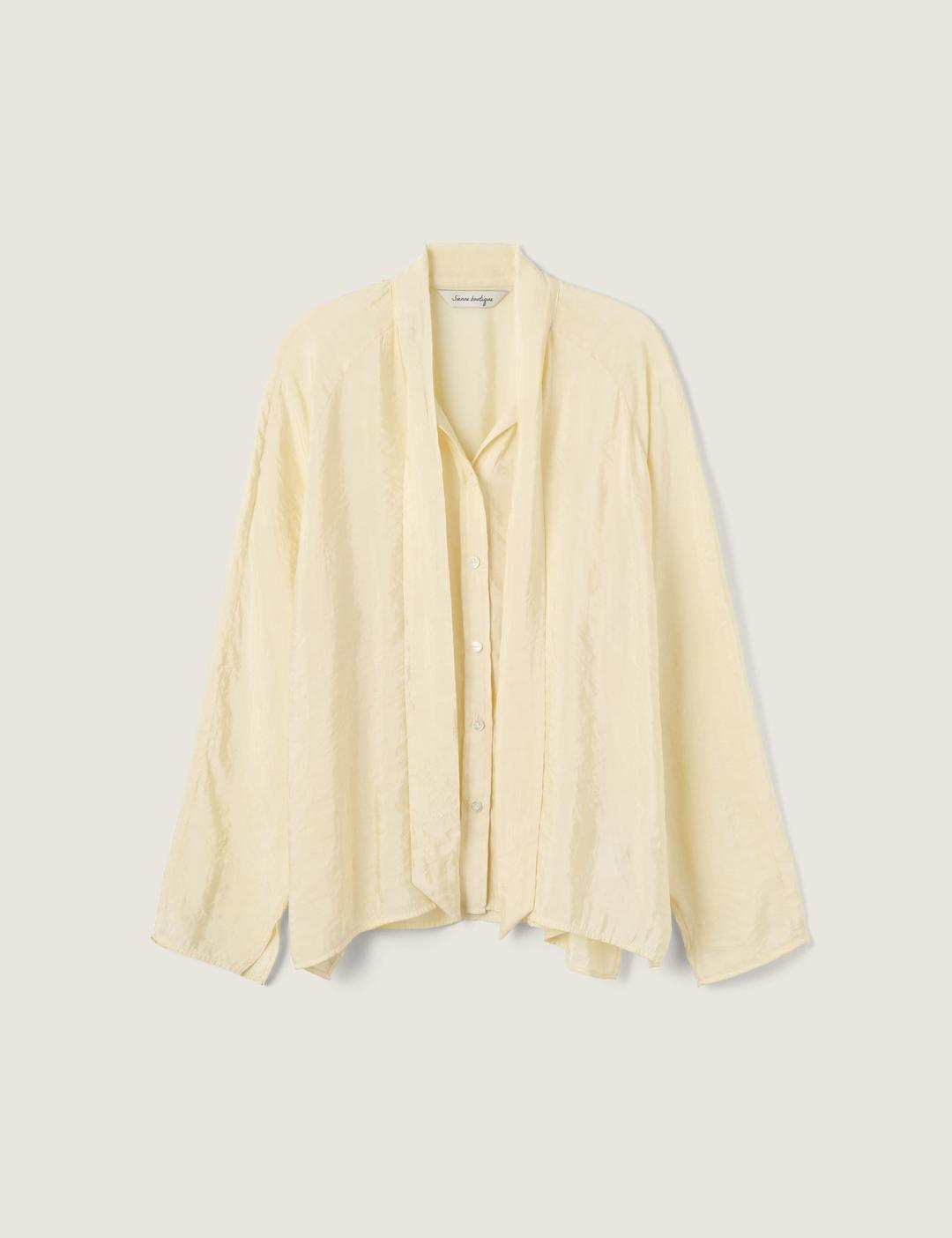 Cecile Tie Blouse (Light Yellow)