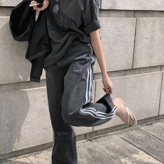 [2way]오브제 와이드 데님 팬츠(2color)