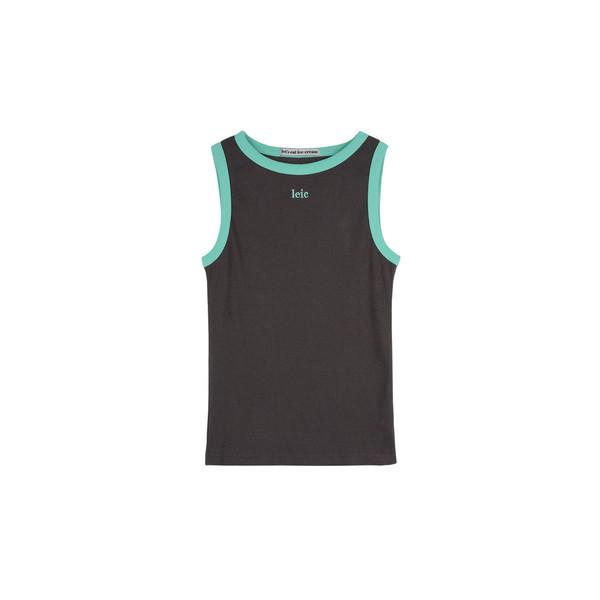 [8/18순차배송] LEIC LOGO POINT SLEEVELESS (mint brown)