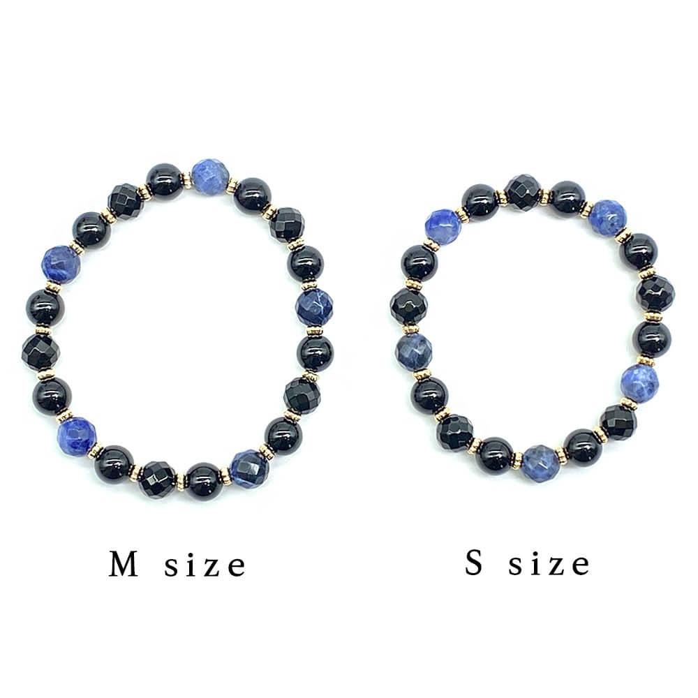 ★오닉스 소달라이트 천연석 원석 성공 남자 여자 팔찌(유기동물 후원)