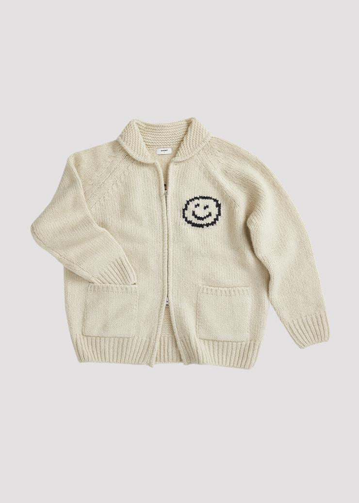WOOL KNIT JUMPER LOVE IVORY