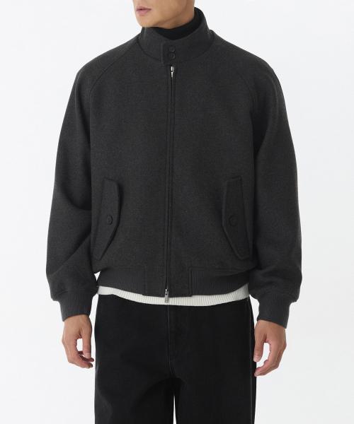 울 블렌드 해링턴 재킷 [차콜 그레이]