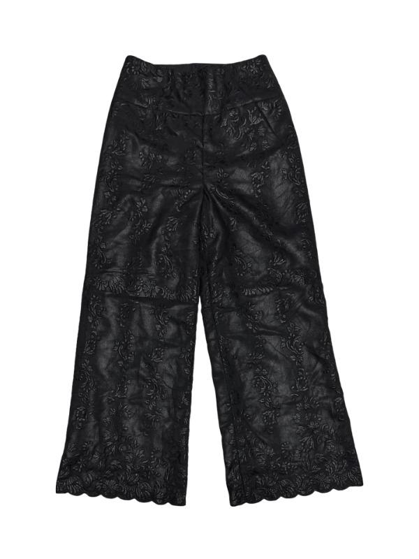 Flower jacquard pants