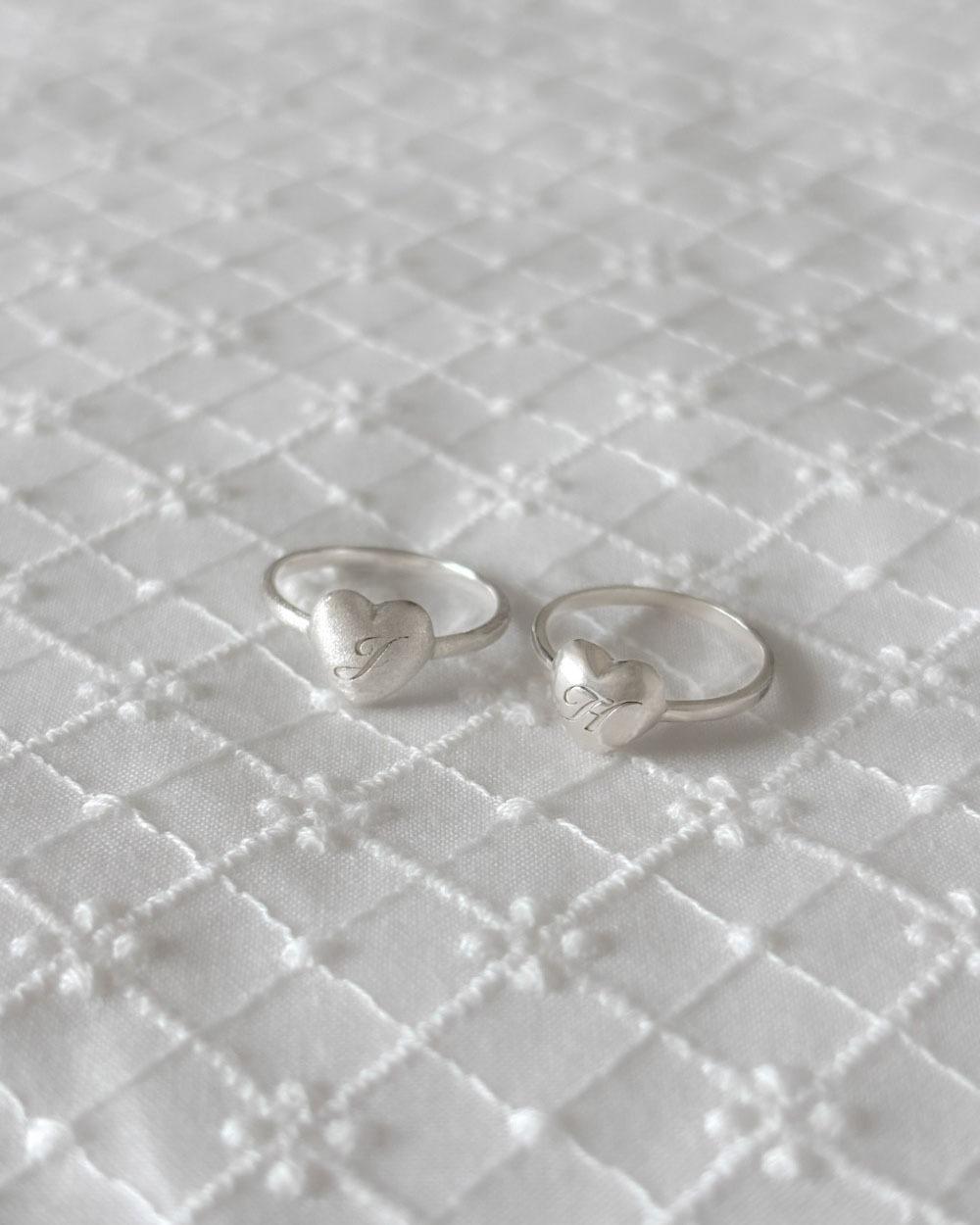 INITIAL HEART PROPOSE RING